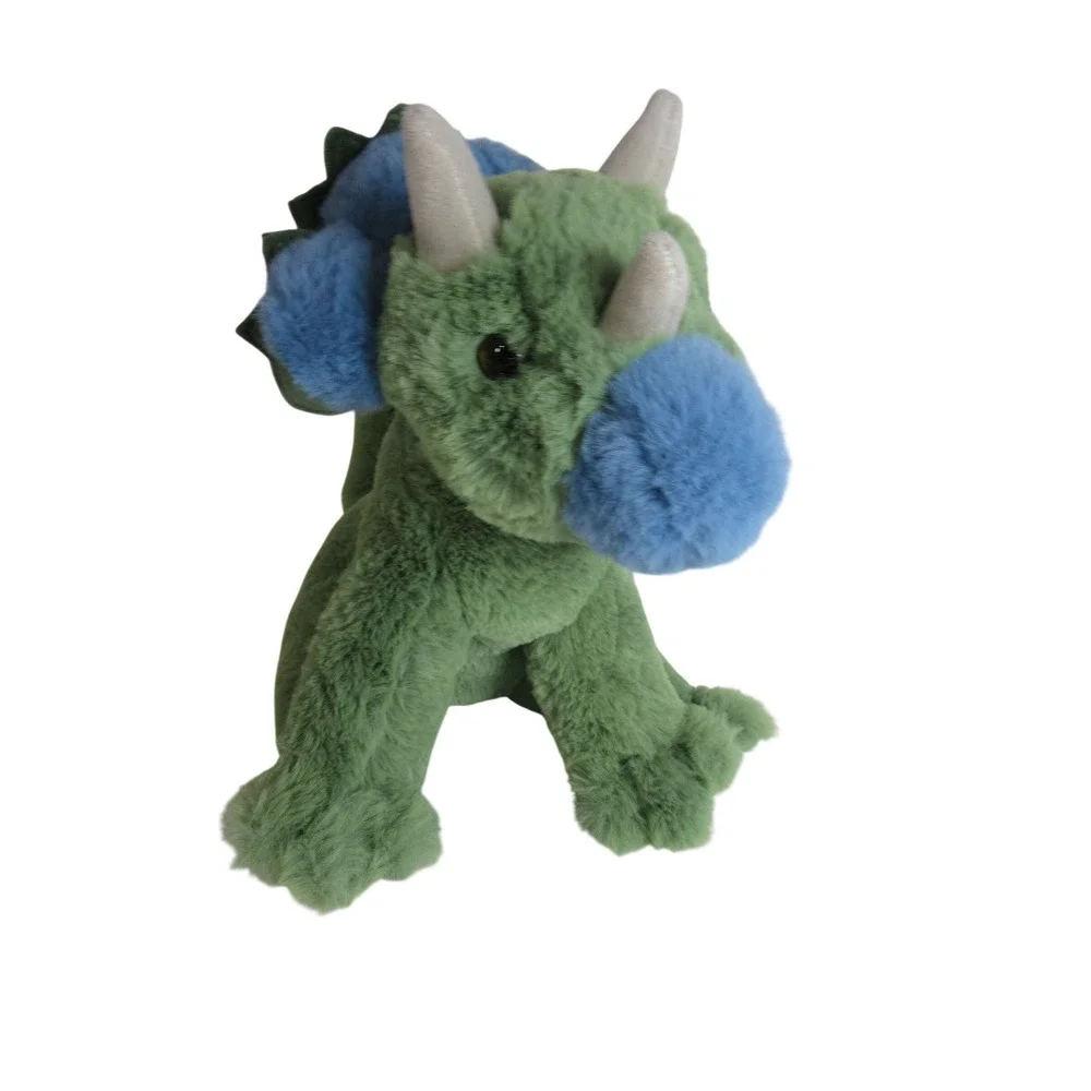 Douglas Cuddle Toy Green Triceratops Dinosaur Plush Stuffed Animal 4607 2023